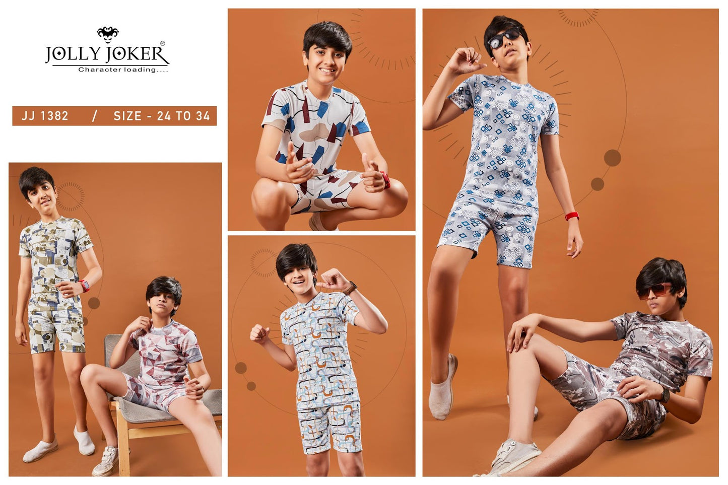 Print Jj 1382 Jolly Joker Aop Boys Co Ord Set Wholesaler India