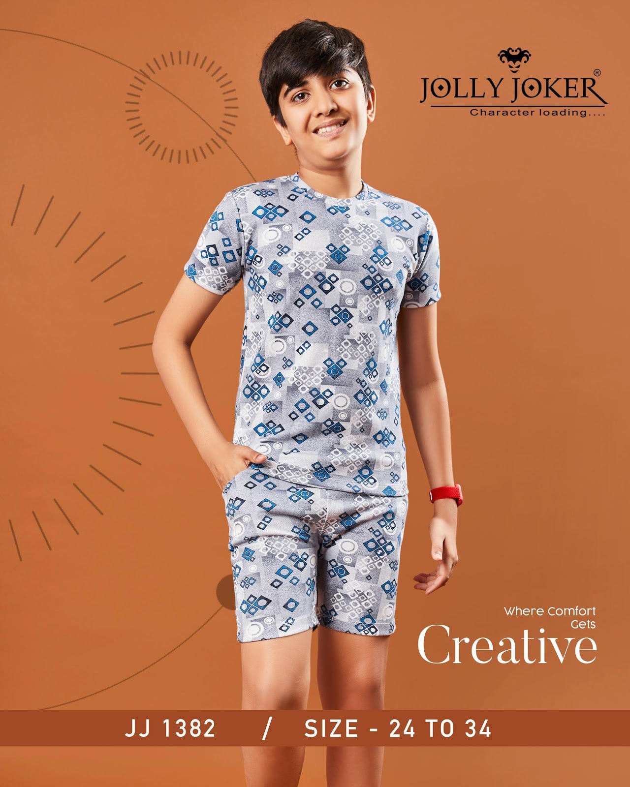Print Jj 1382 Jolly Joker Aop Boys Co Ord Set Wholesaler India