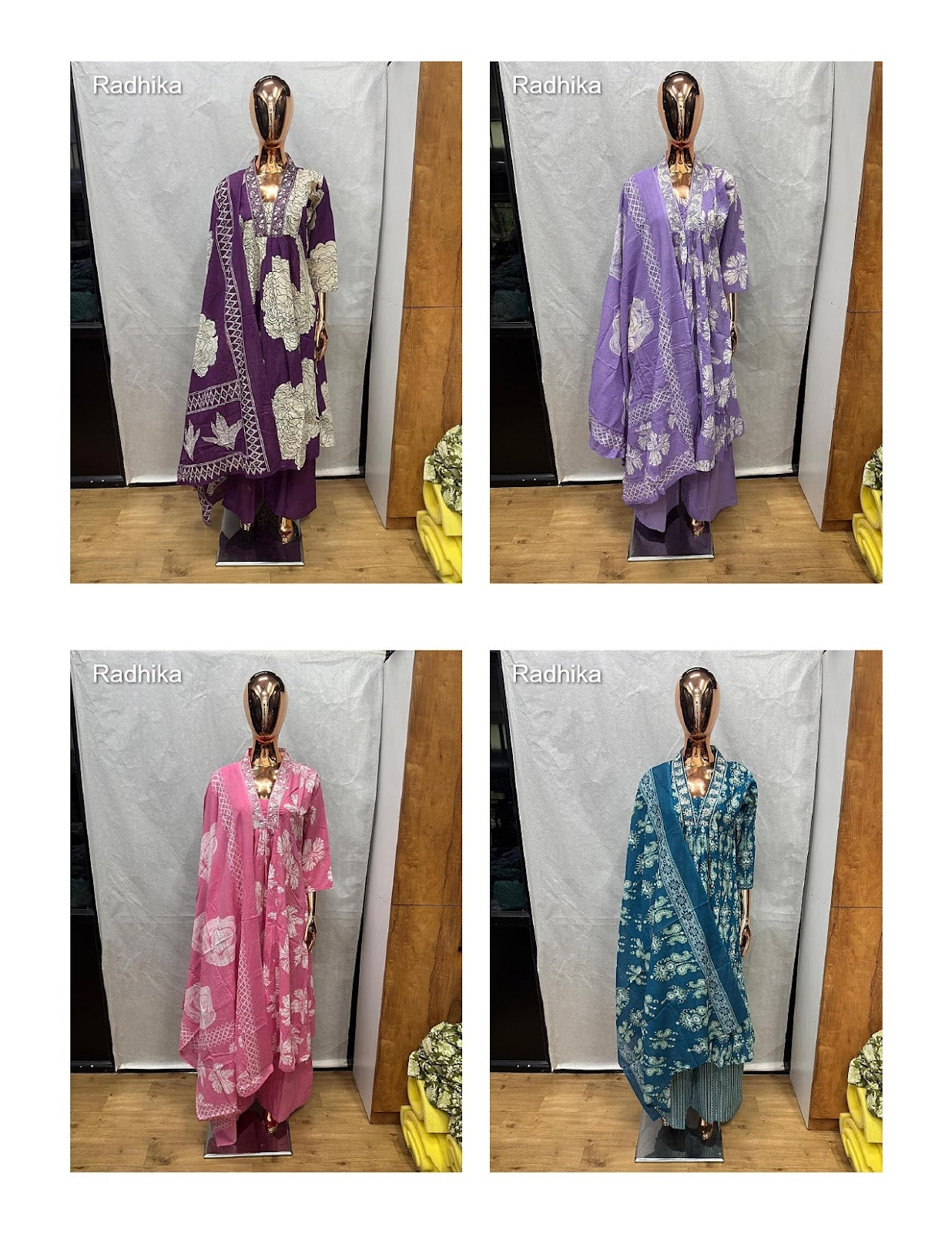 Print To Plain Radhika Cotton Readymade Plazzo Style Suits Wholesaler