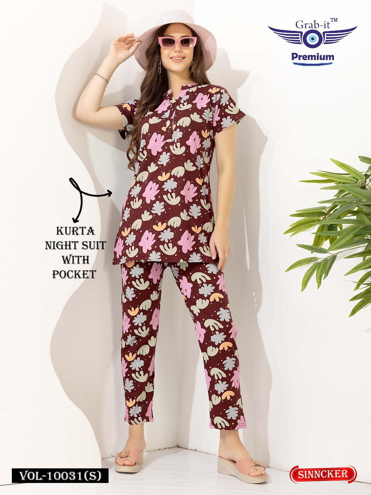 Print Vol 10031 S Grab It Sinker Kurta Night Suits Wholesale Price