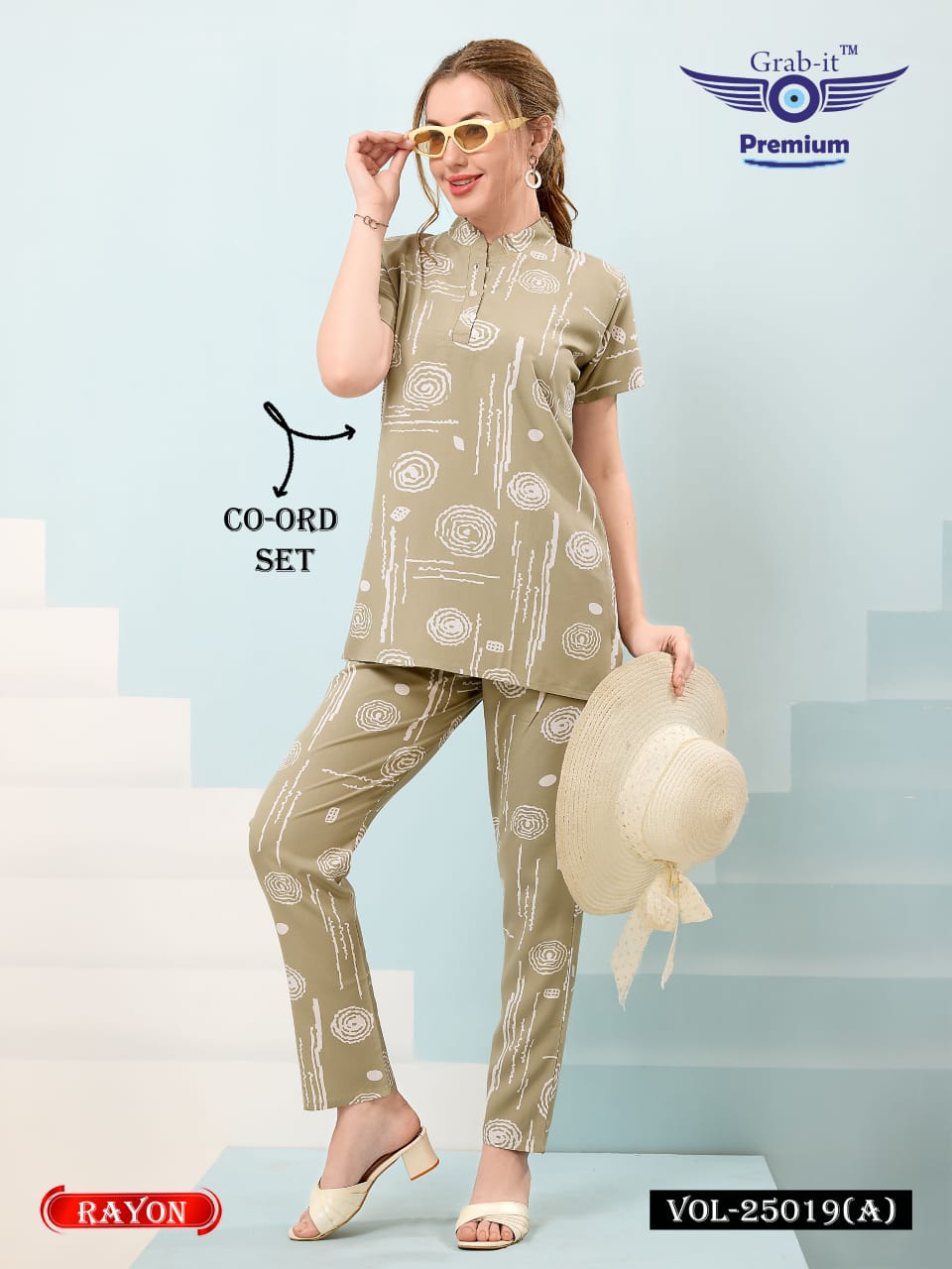 Print Vol 25019 A Grab It Heavy Rayon Co Ord Set Supplier India