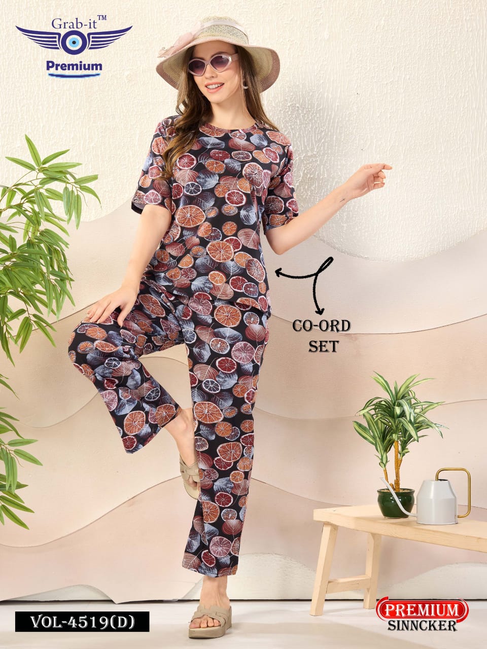 Print Vol 4519 D Grab It Sinker Co Ord Set Wholesaler