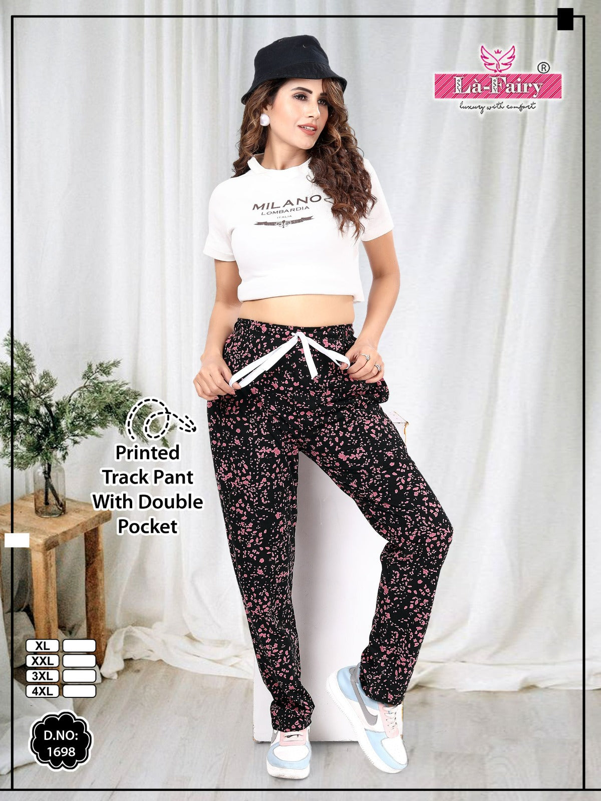 Printed 1698 La Fairy Heavy Shinkar Hosiery Women Track Pants Wholesale Price