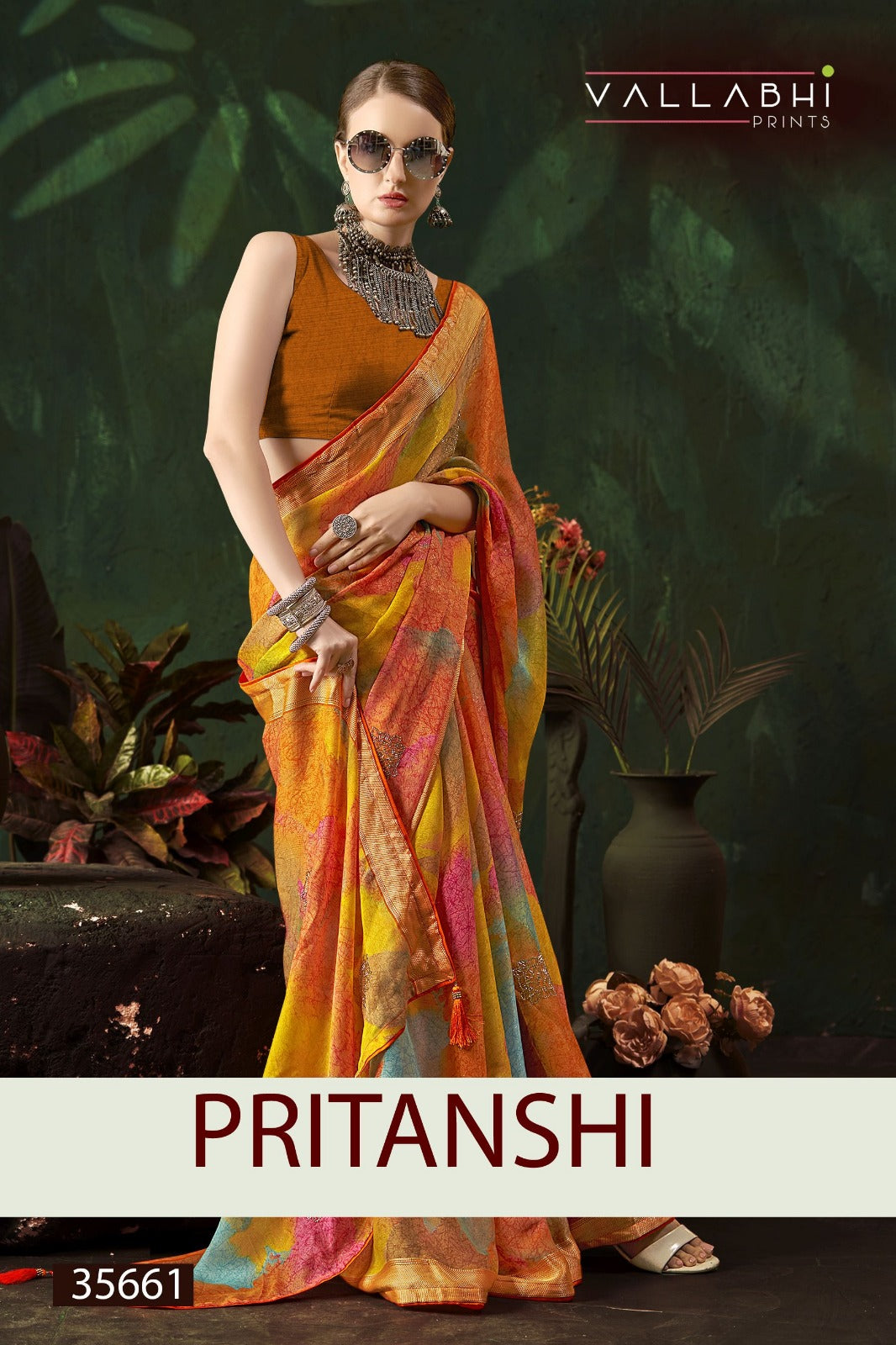 Pritanshi Vallabhi Prints Chiffon Sarees Exporter