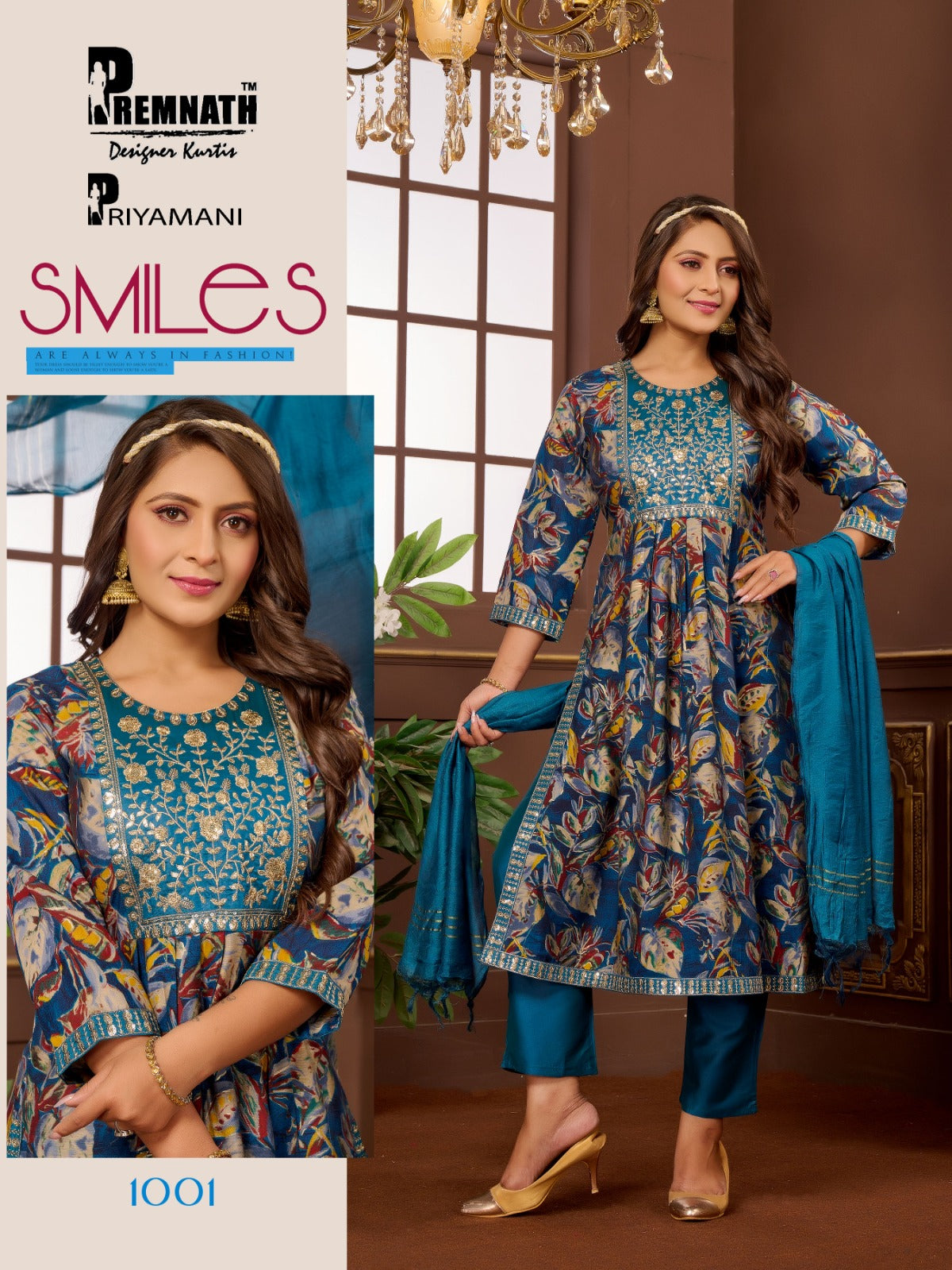 Priyamani Premnath Modal Chanderi Readymade Pant Style Suits Wholesale Price