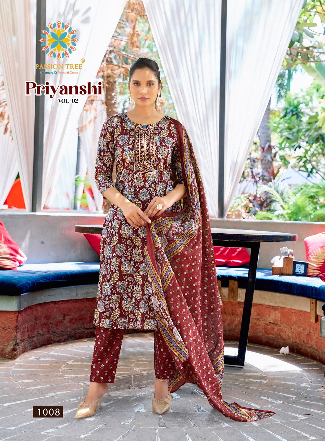 Priyanshi Vol 2 Passion Tree Cotton Readymade Pant Style Suits Wholesale Price