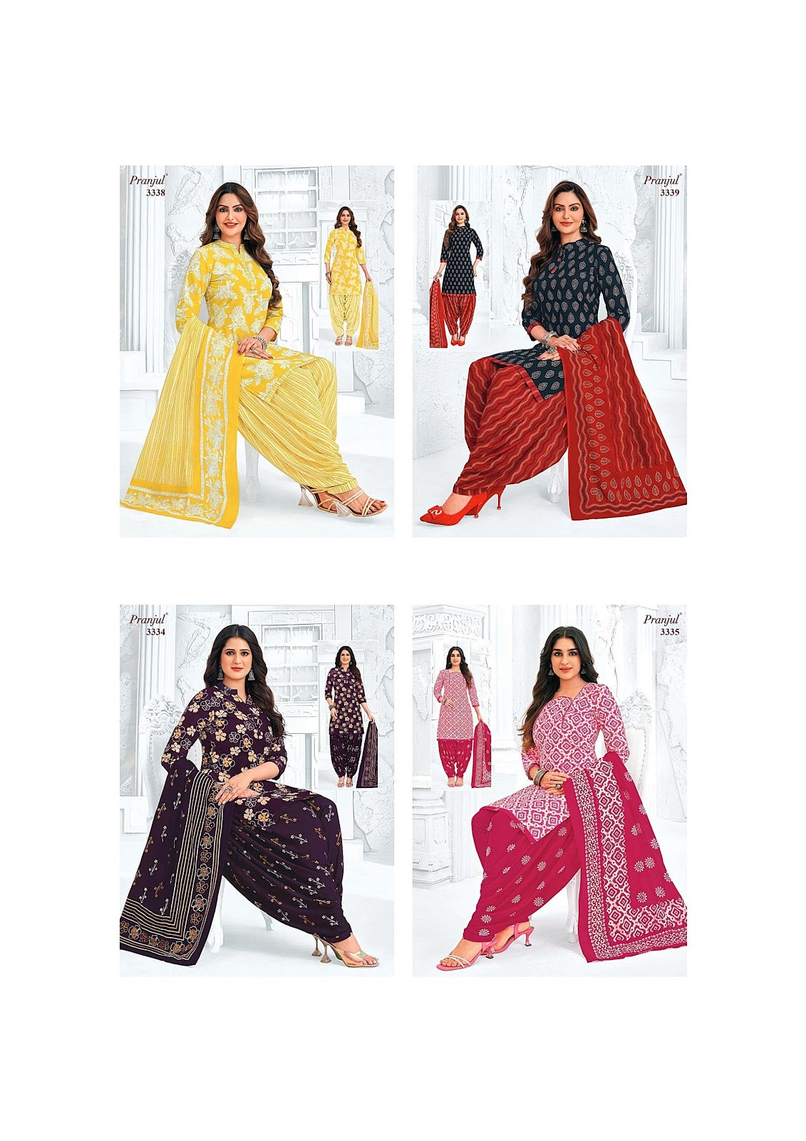 Priyanshi Vol 33 Pranjul Readymade Cotton Patiyala Suits Exporter India