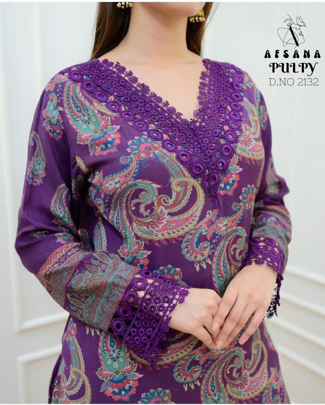 Pulpy 2132 Afsana Pure Muslin Readymade Pant Style Suits