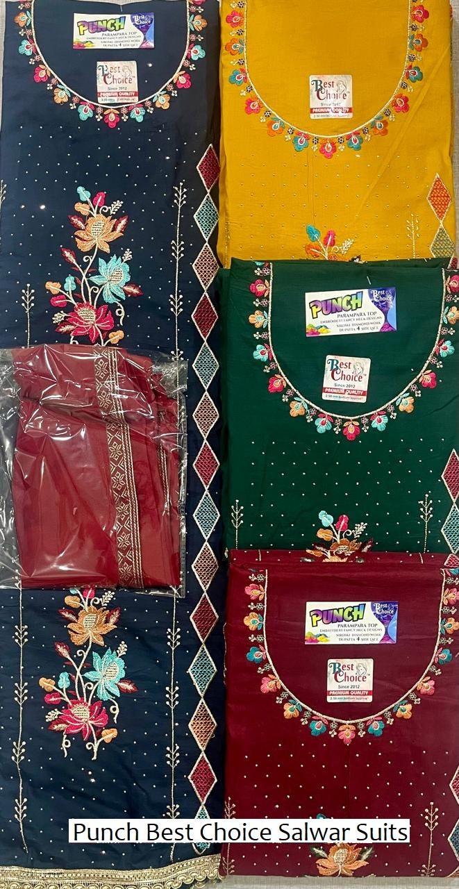 Punch Best Choice Pure Cotton Salwar Suits Wholesaler India