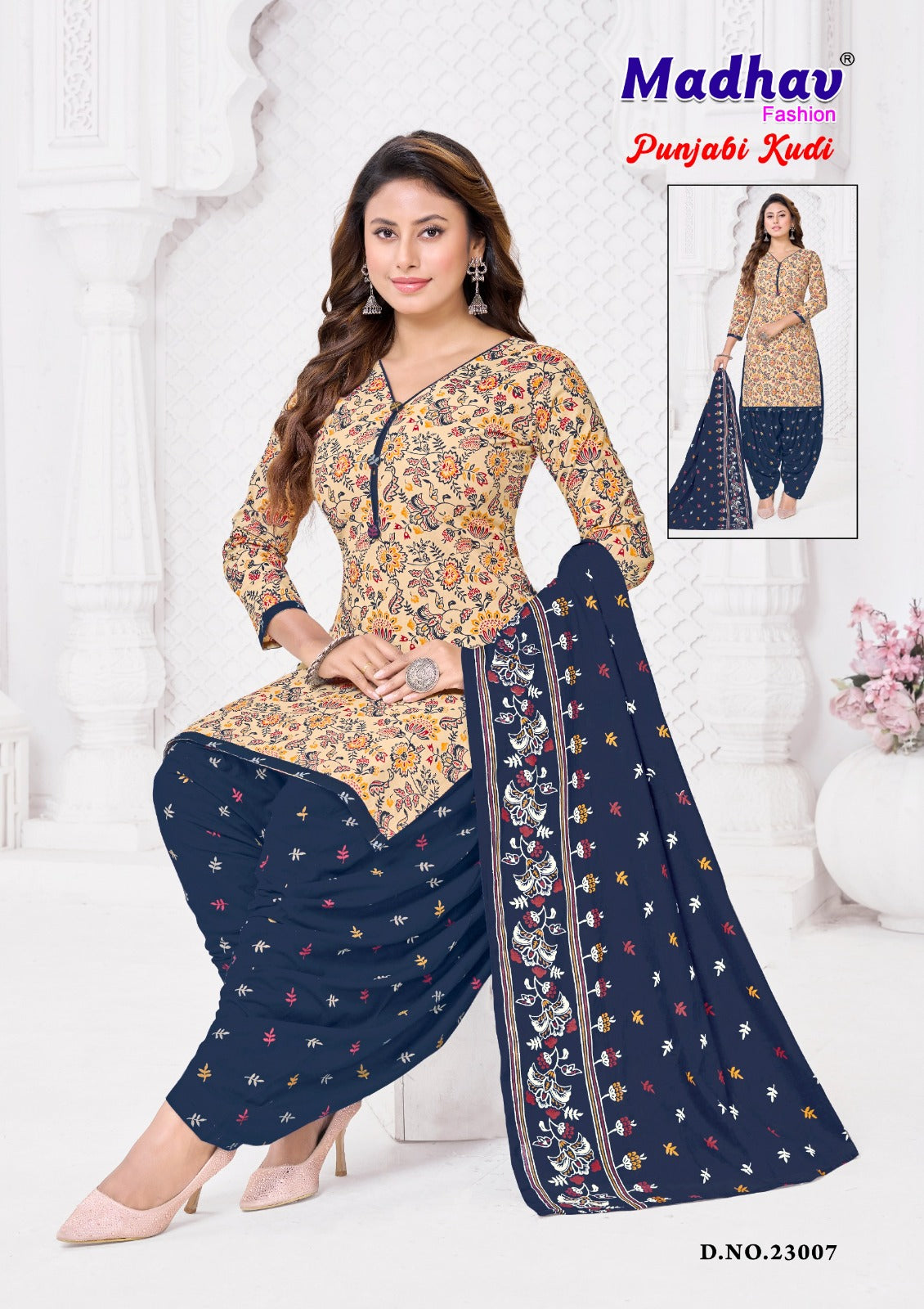Punjabi Kudi Vol 23 Madhav Fashion Cotton Dress Material Exporter India