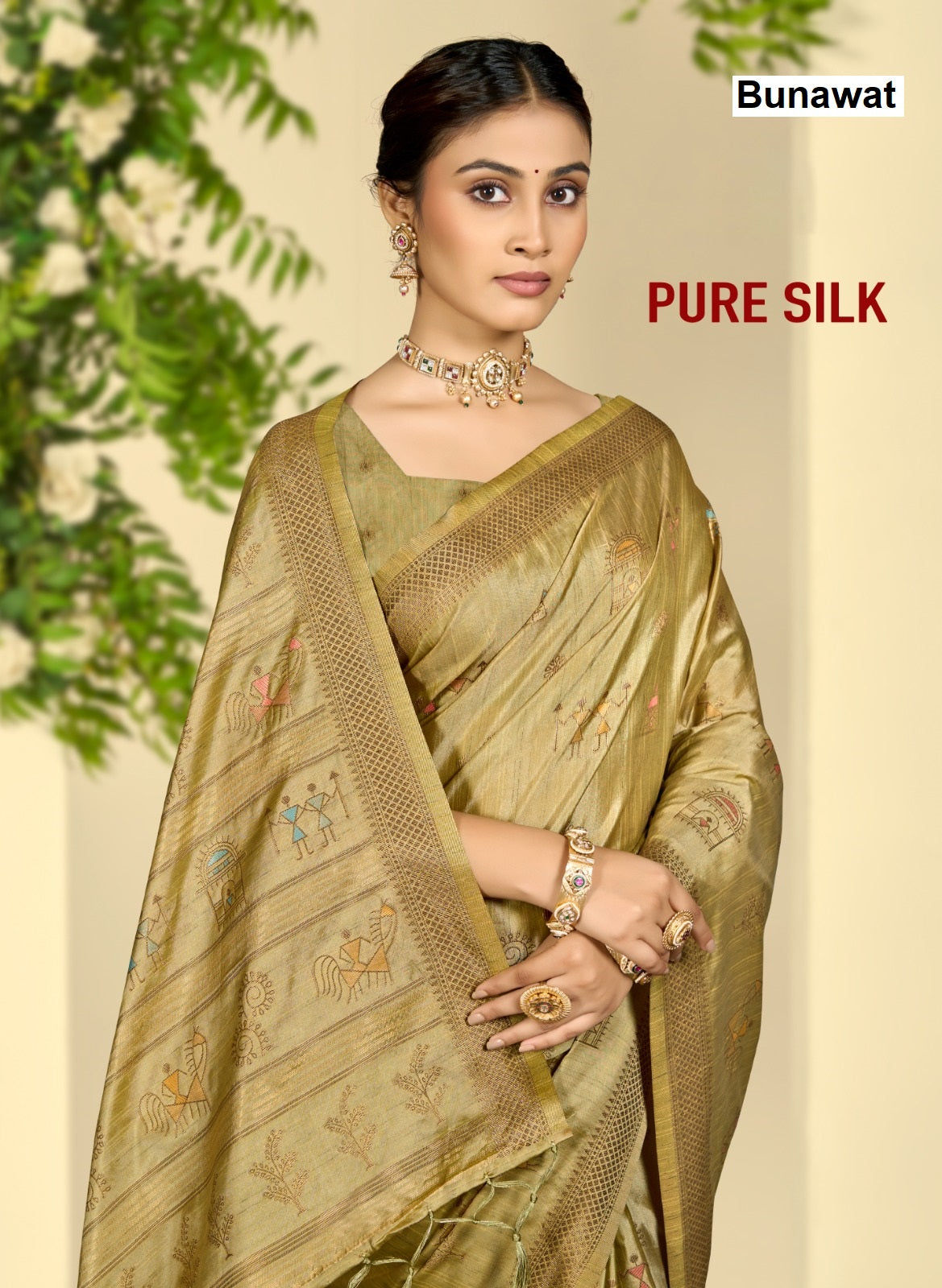 Pure Silk Bunawat Sarees Exporter
