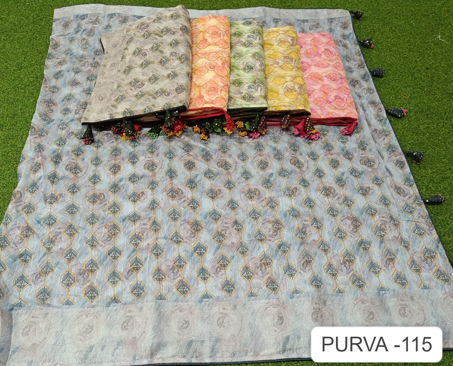 Purva 115 Kalpveli Spun Sarees