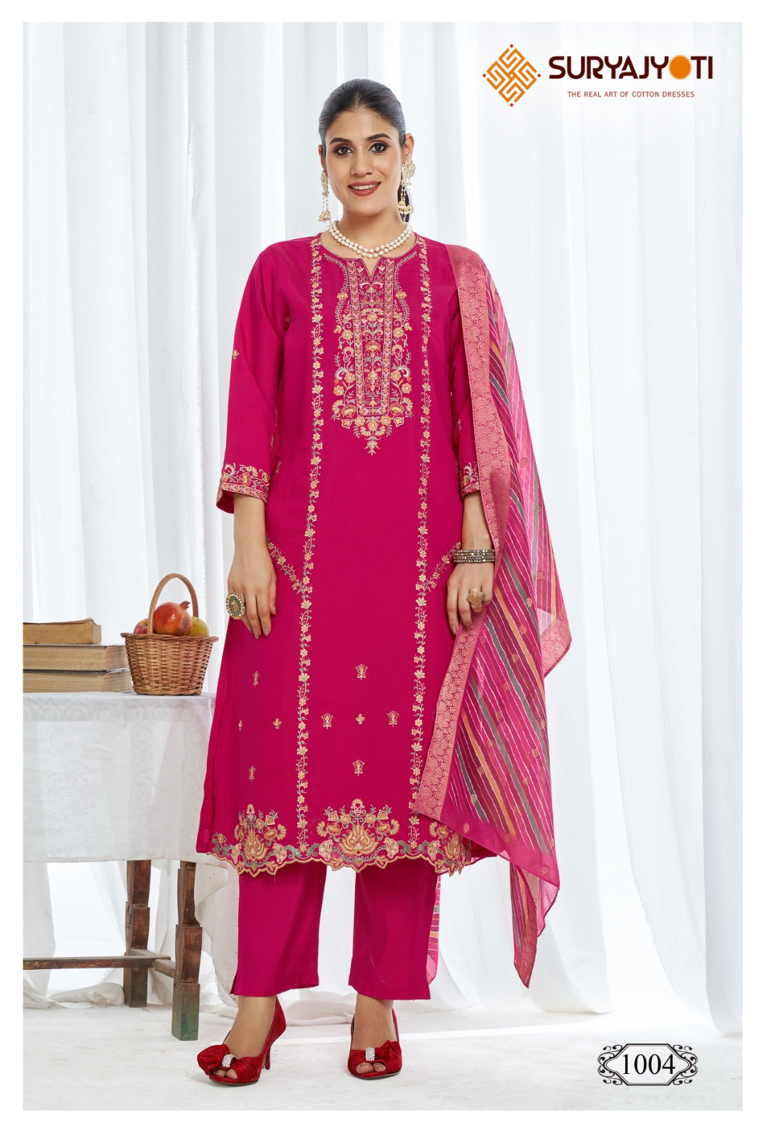 Purvi Vol 1 Suryajyoti Modal Silk Readymade Pant Style Suits Exporter