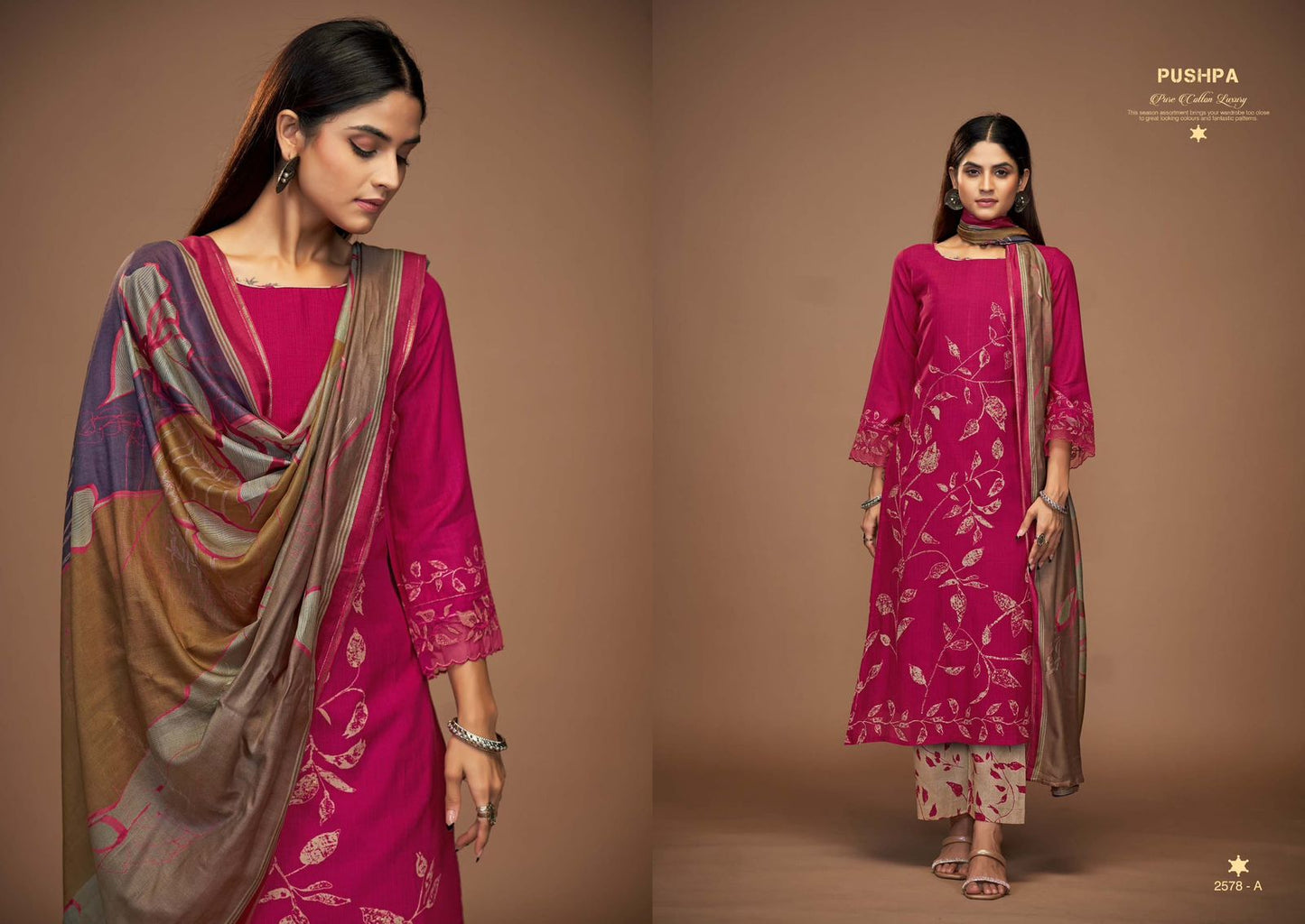 Pushpa Sargam Prints Bemberg Muslin Pant Style Suits Wholesaler Gujarat