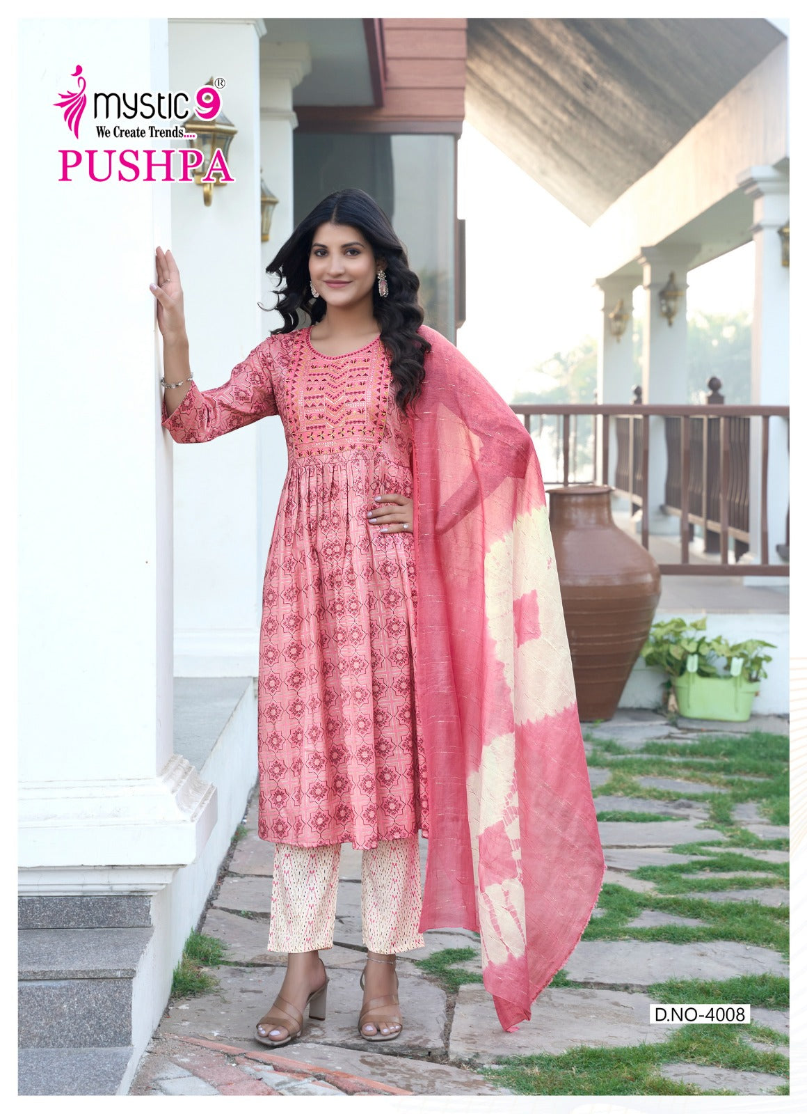 Pushpa Vol 4 Mystic 9 Rayon Capsule Readymade Pant Style Suits Wholesaler