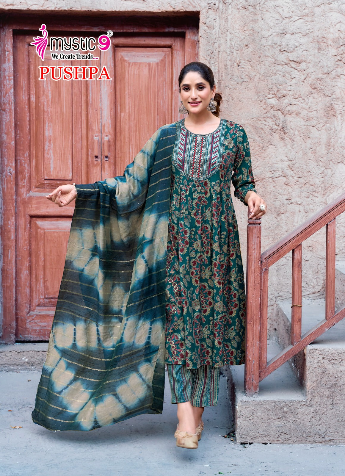 Pushpa Vol 6 Mystic 9 Rayon Readymade Pant Style Suits Wholesale Price