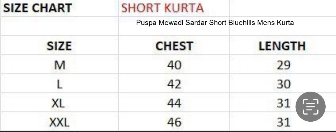 Puspa Mewadi Sardar Short Bluehills Cotton Mens Kurta Supplier Ahmedabad