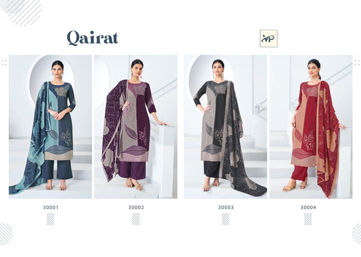 Qairat Vp Jaam Cotton Plazzo Style Suits Supplier India