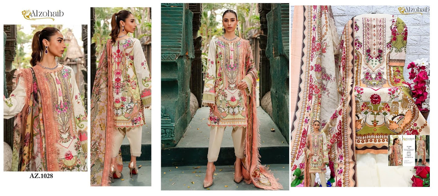 Queen Court Vol 1 Al Zohaib Cotton Pakistani Patch Work Suits Supplier Ahmedabad