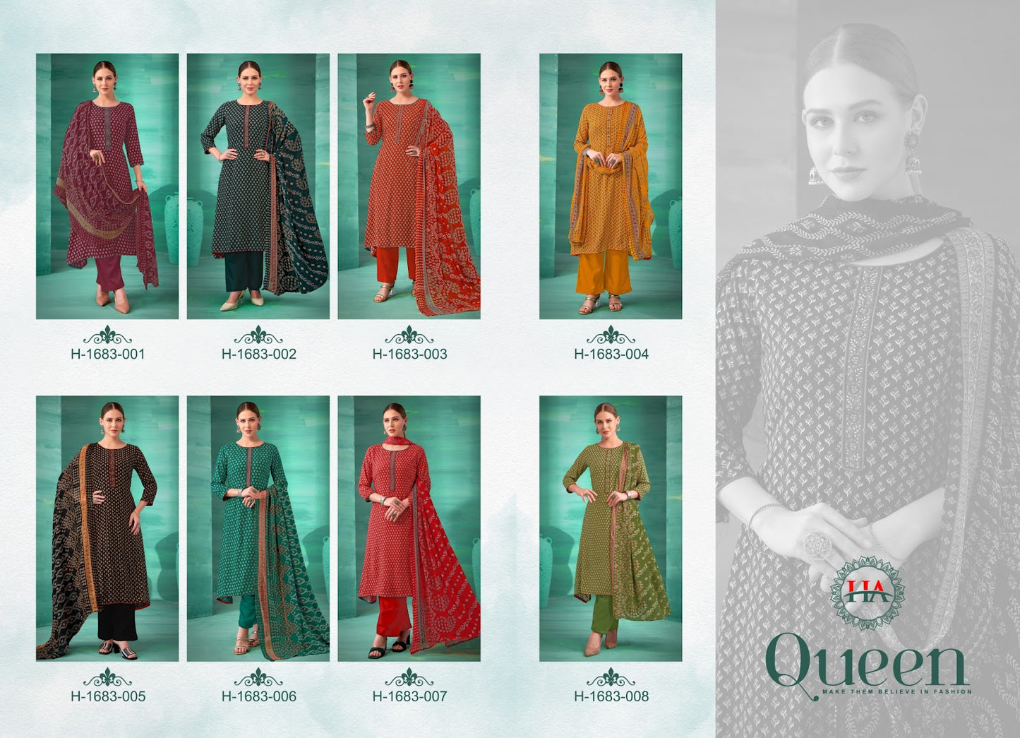 Queen Harshit Fashion Viscose Pant Style Suits Supplier Gujarat
