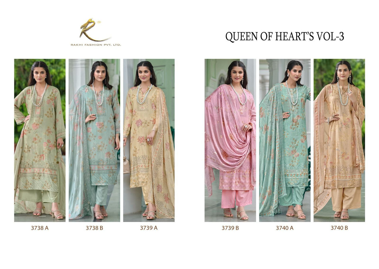 Queen Of Hearts Vol 3 Rakhi Fashion Viscose Modal Pant Style Suits Manufacturer Ahmedabad