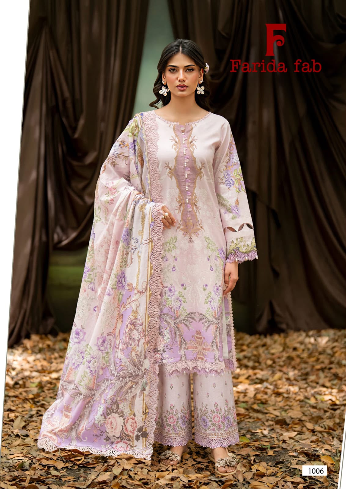 Queens Court Farida Fab Mix Cotton Karachi Salwar Suits Manufacturer Gujarat