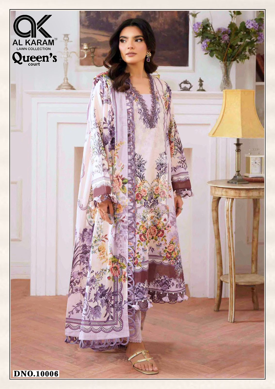 Queens Court Vol 10 Al Karam Cambric Karachi Salwar Suits Manufacturer Ahmedabad