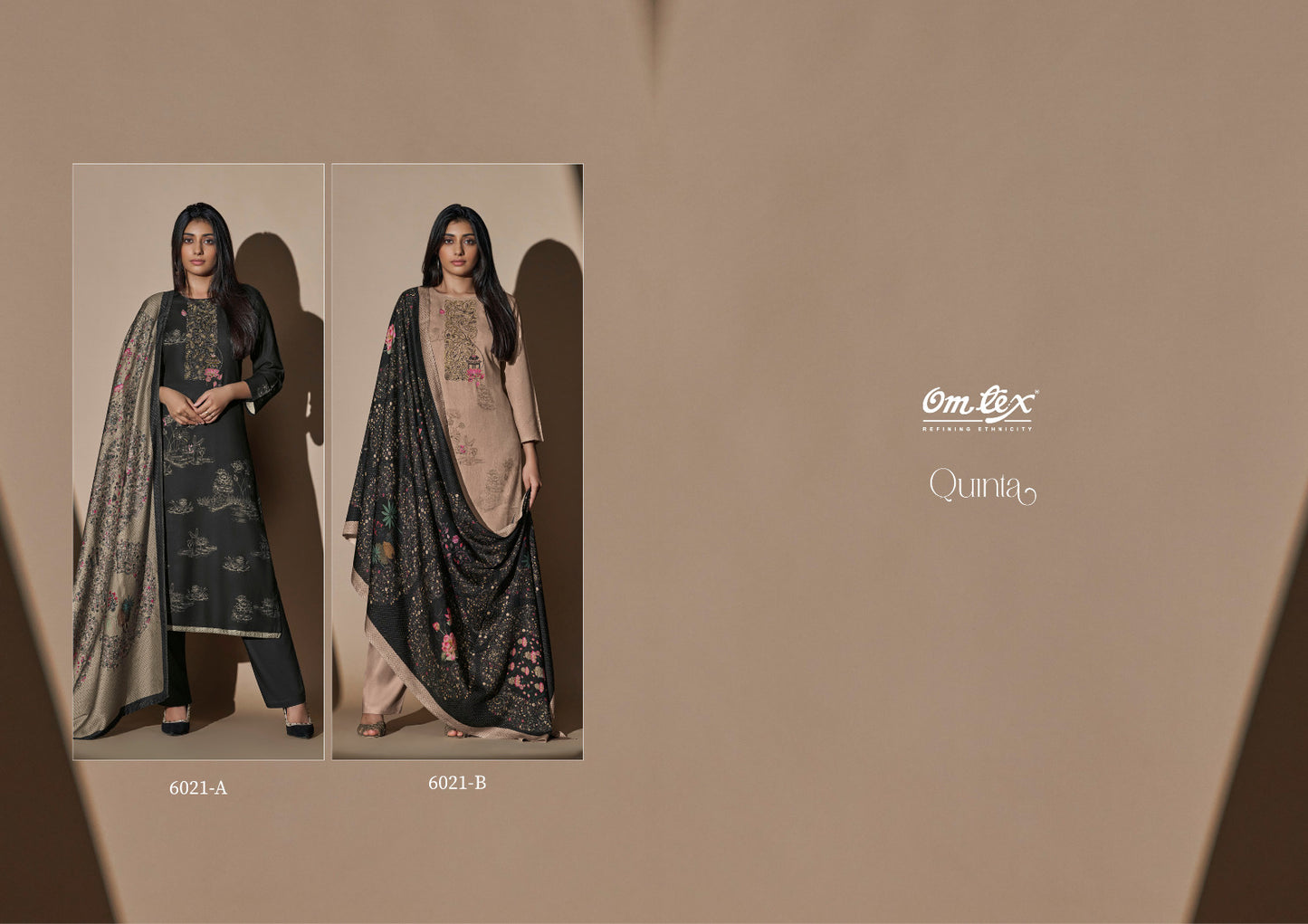 Quinta 6021 Omtex Pashmina Suits Manufacturer Ahmedabad