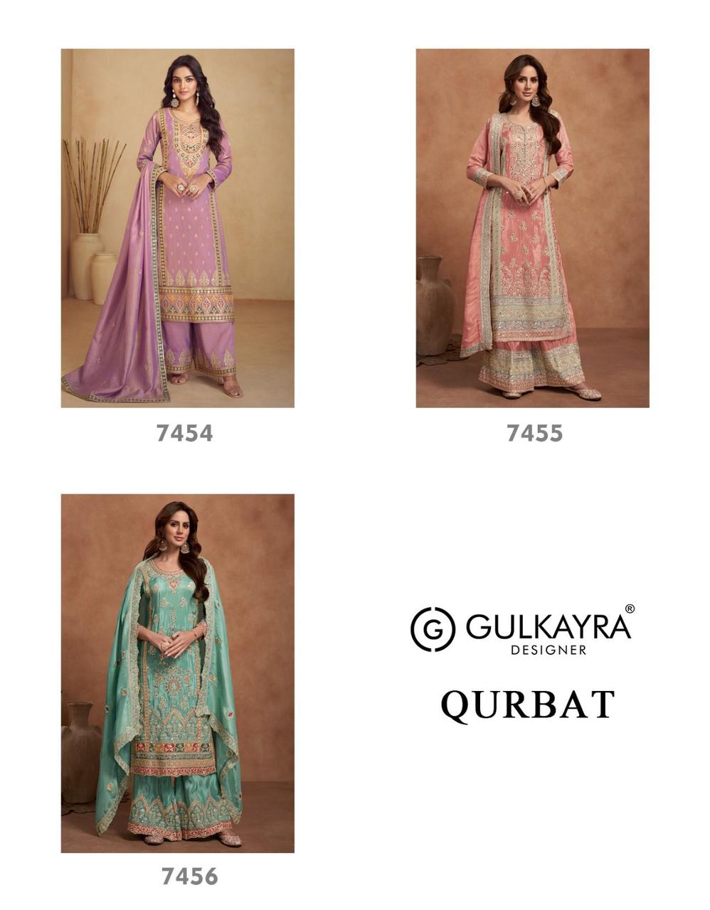 Qurbat Gulkayra Designer Simmer Pakistani Readymade Suits Wholesale