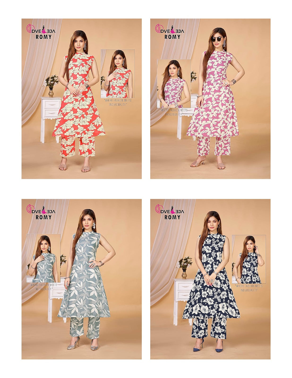 Romy Series Dveeja Fashion Reyon Co Ord Set Exporter India