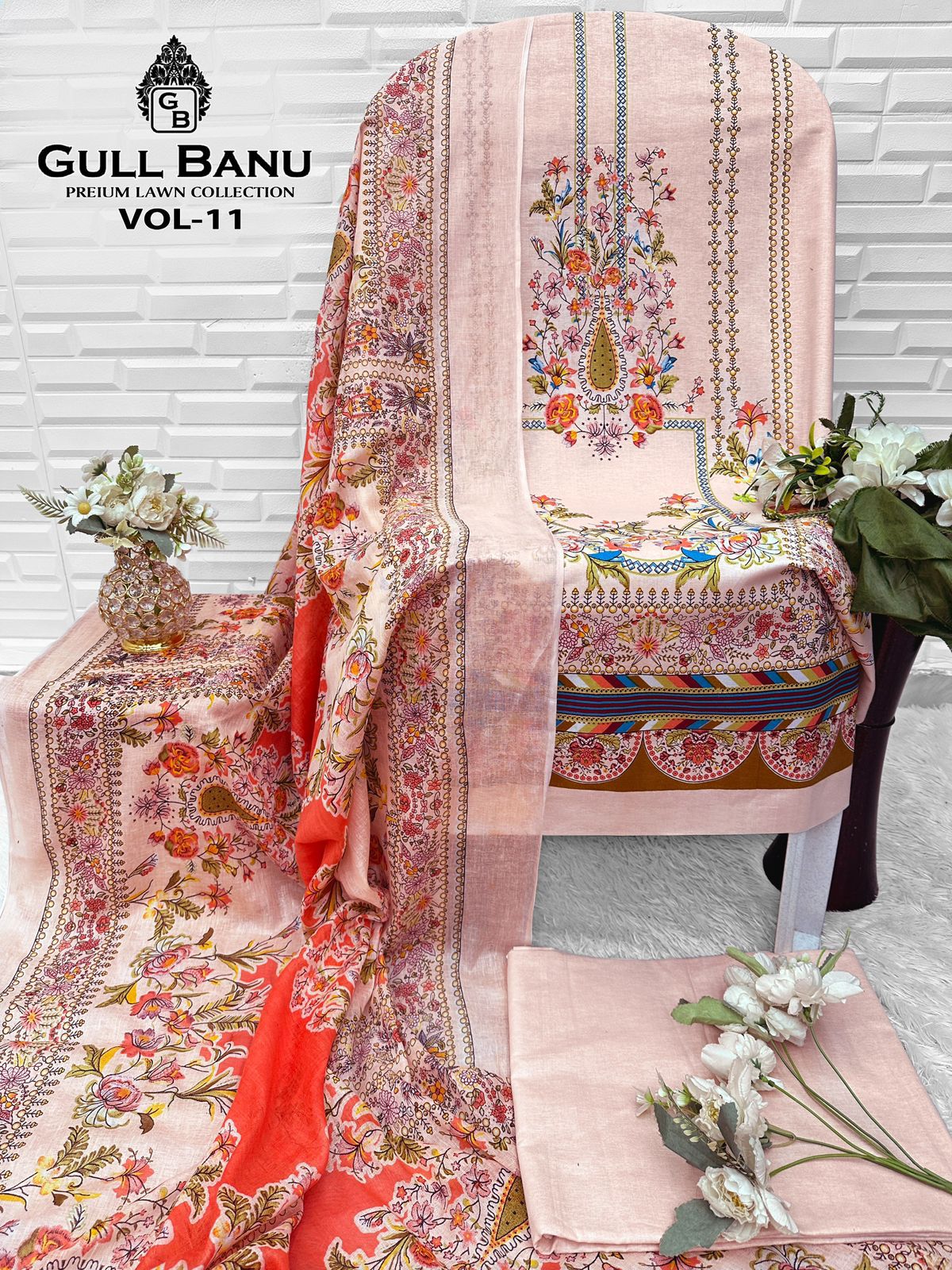 Gull Banu Vol 11 Premium Lawn Open pic Collection Gul Ahmed Karachi Salwar Suits Manufacturer