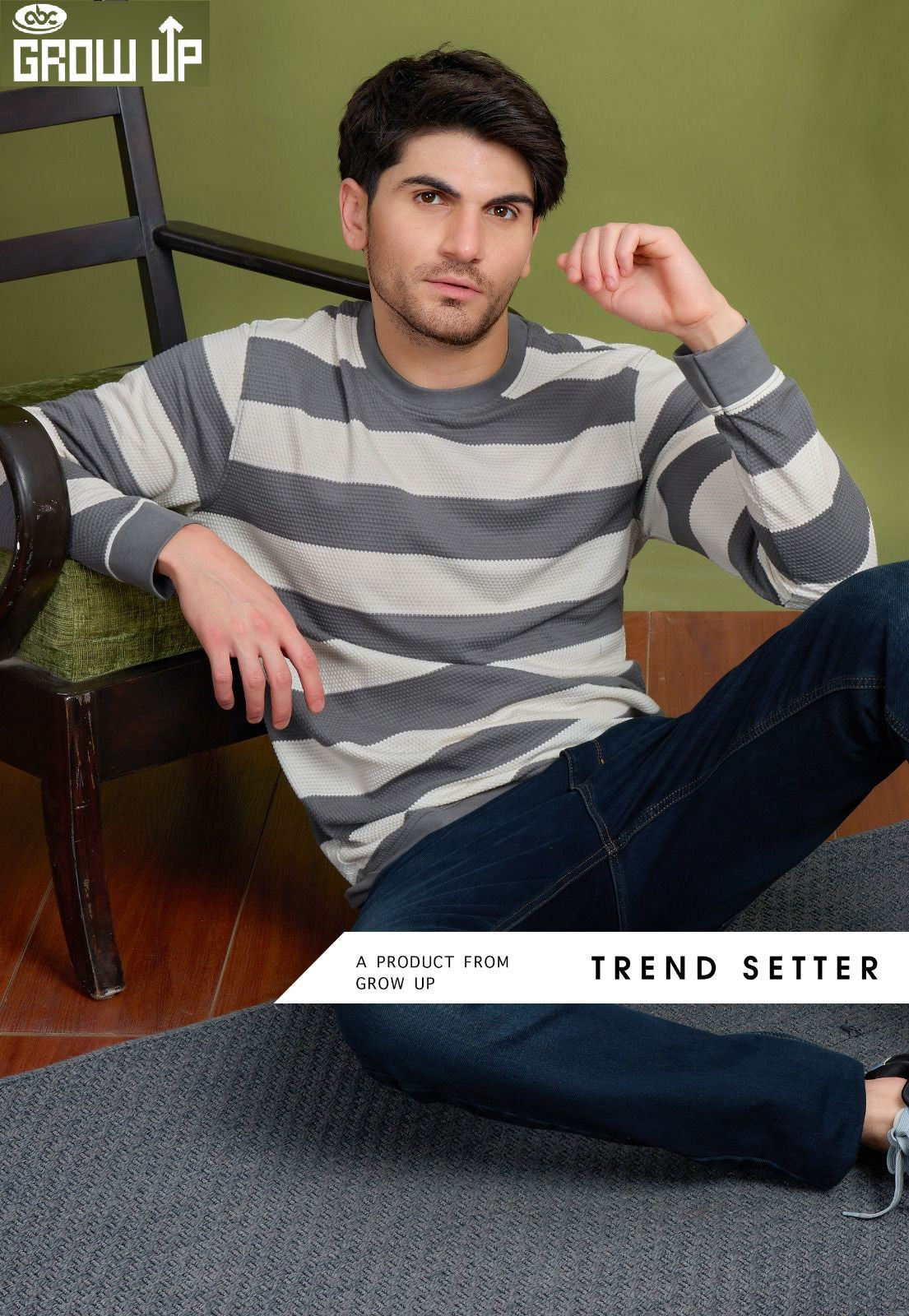 R 1153 Growup Stripes Mens Tshirts Manufacturer