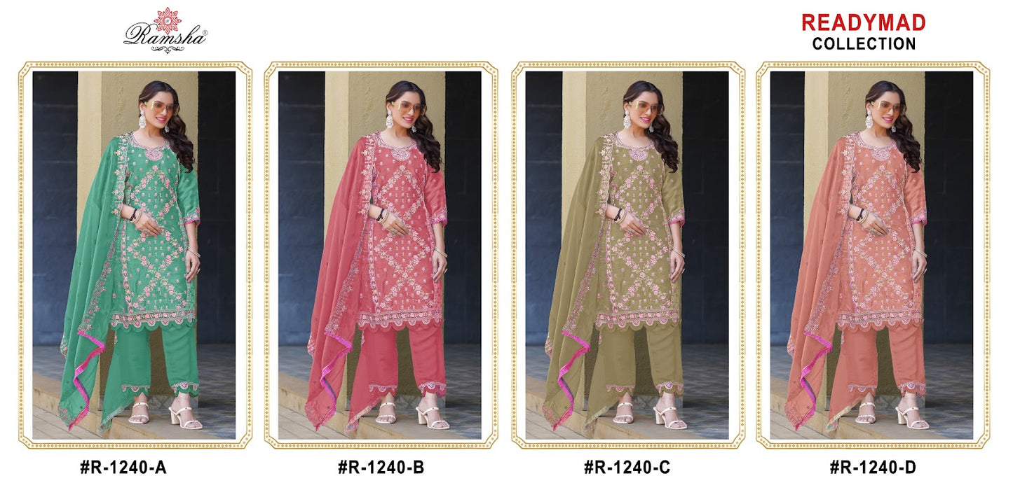 R 1240 Abcd Ramsha Barbari Pakistani Readymade Suits Supplier Ahmedabad