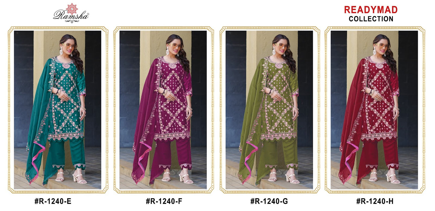 R 1240 Efgh Ramsha Barbari Pakistani Readymade Suits Exporter Ahmedabad