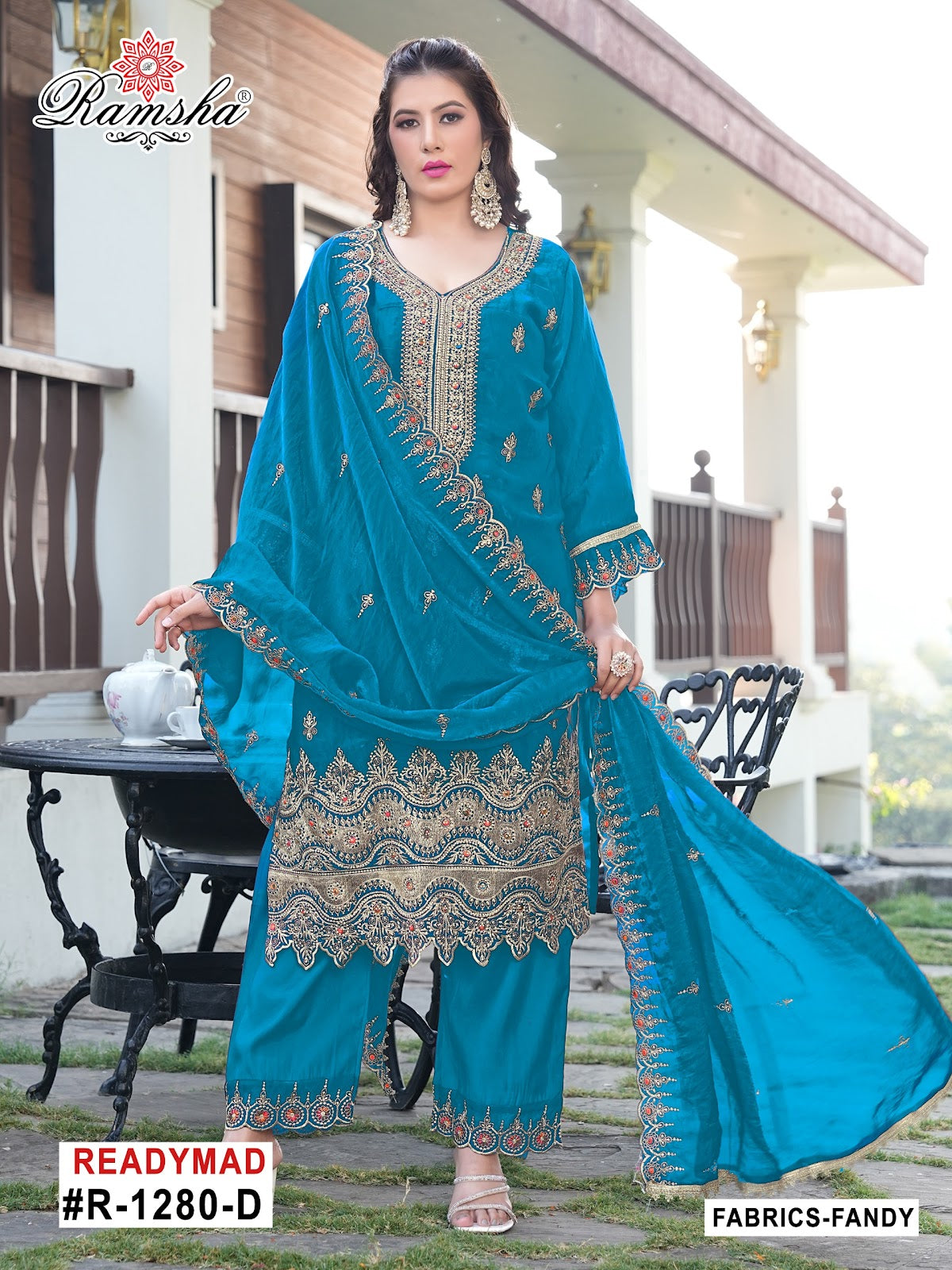 R 1280 Abcd Ramsha Pakistani Readymade Suits Supplier India