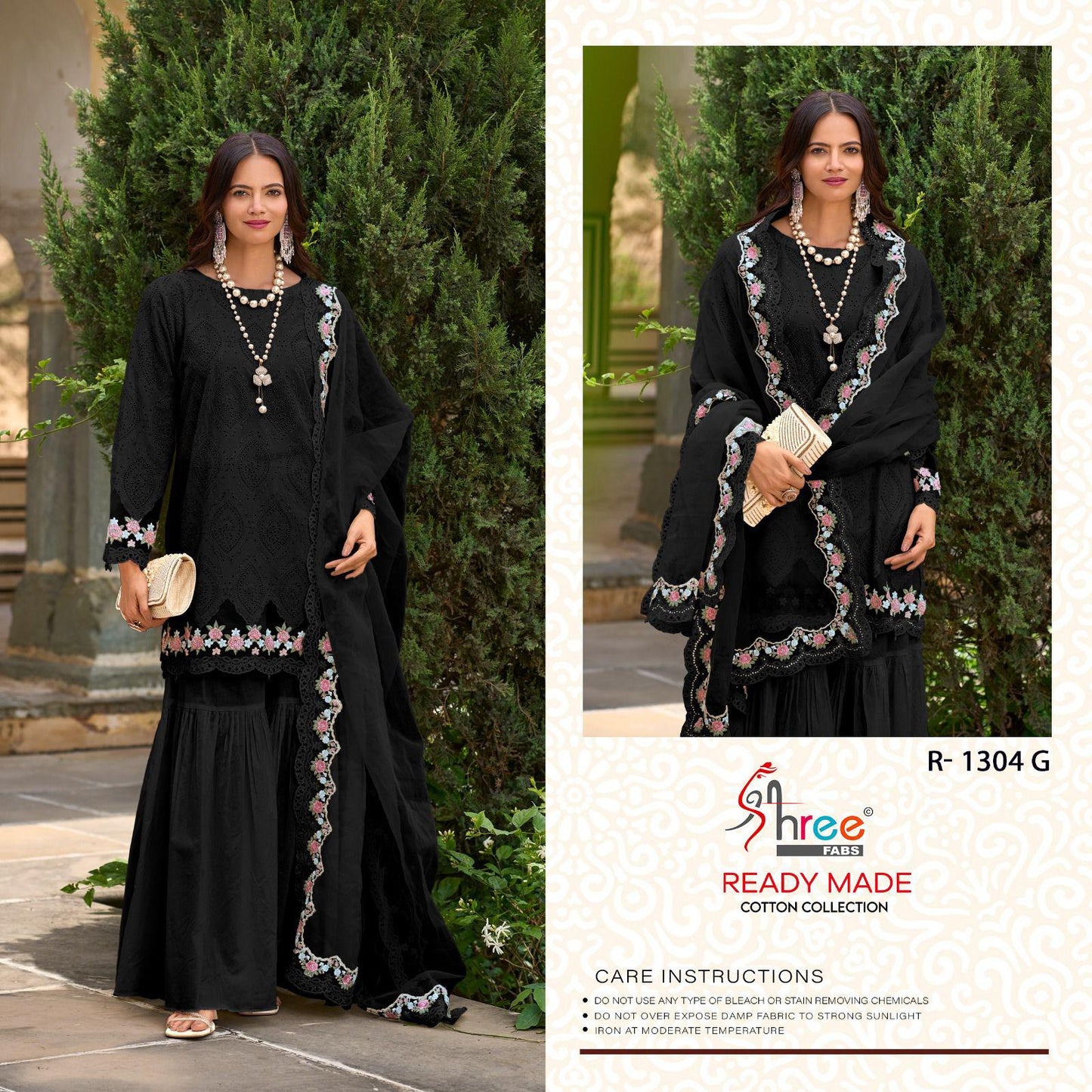 R 1304 Efgh Shree Fabs Cotton Lawn Pakistani Readymade Suits Wholesaler Ahmedabad