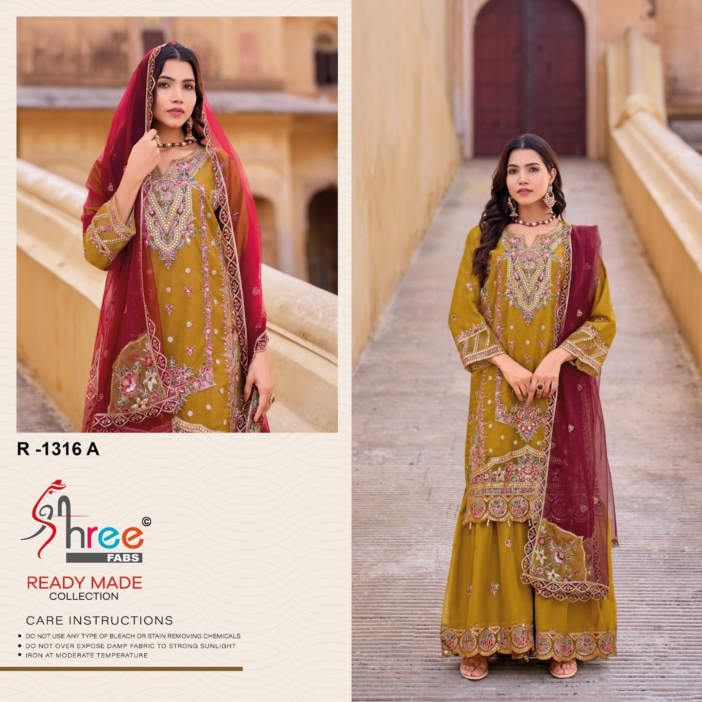 R 1316 Shree Fabs Organza Pakistani Readymade Suits Wholesaler Ahmedabad