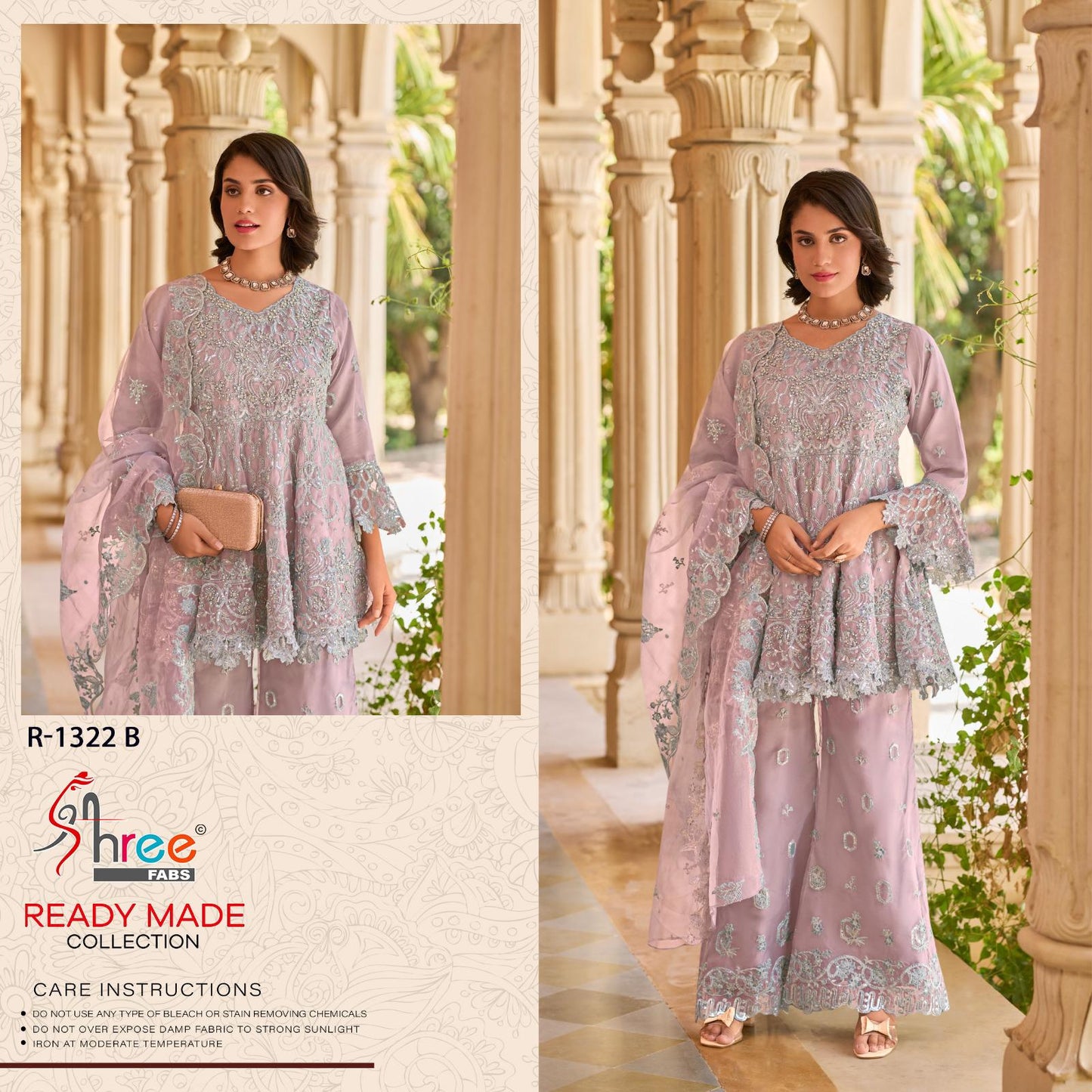 R 1322 Shree Fabs Organza Pakistani Readymade Suits Wholesale Rate