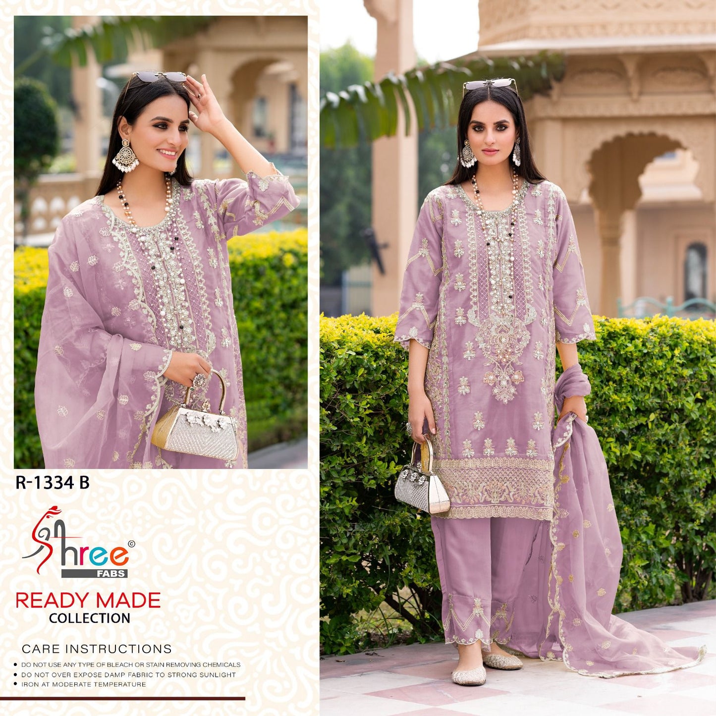 R 1334 Shree Fabs Organza Pakistani Readymade Suits Manufacturer India