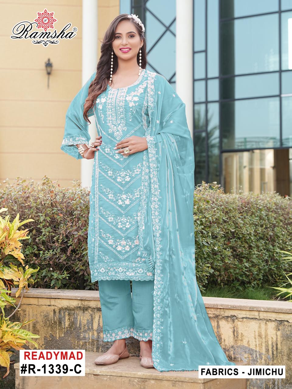 R 1339 Ramsha Jimmy Choo Pakistani Readymade Suits Exporter Ahmedabad