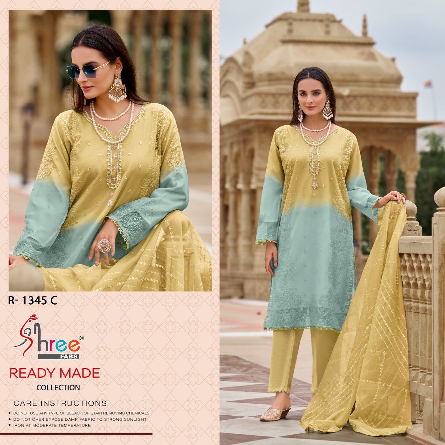 R 1345 Shree Fabs Padding Pakistani Readymade Suits Manufacturer