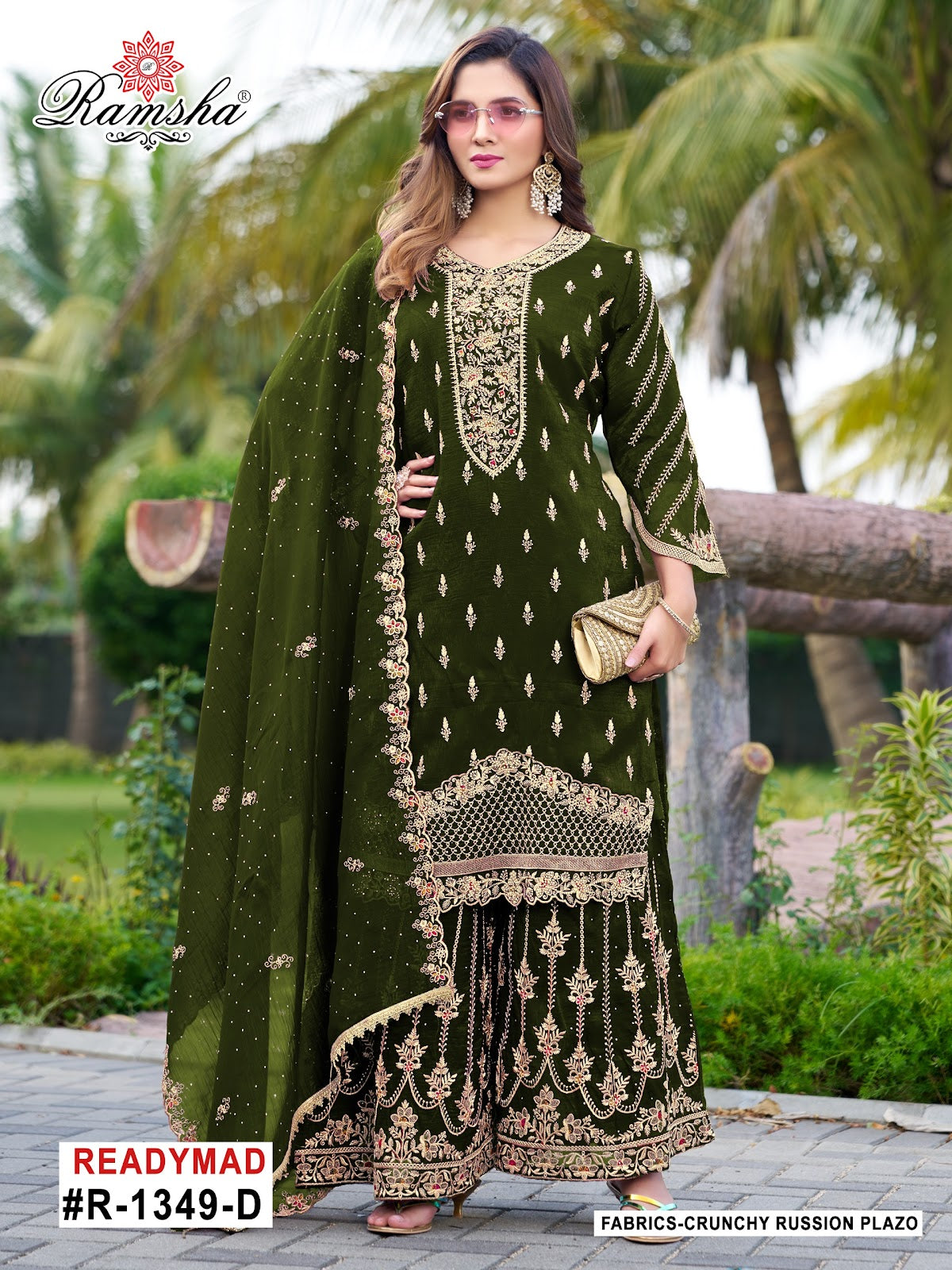 R 1349 Ramsha Pakistani Readymade Suits Wholesale Price