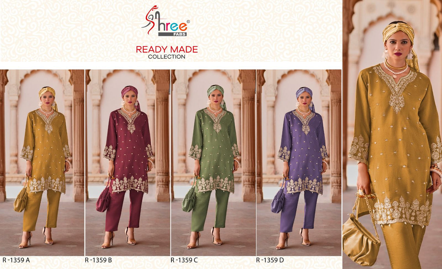 R 1359 Shree Fabs Viscose Silk Co Ord Set Manufacturer