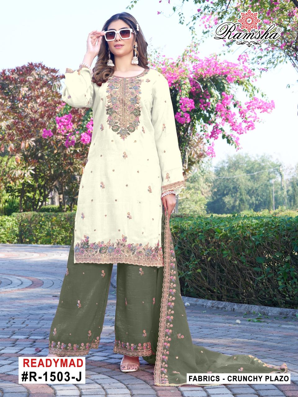 R 1503 Ramsha Pakistani Readymade Suits Supplier