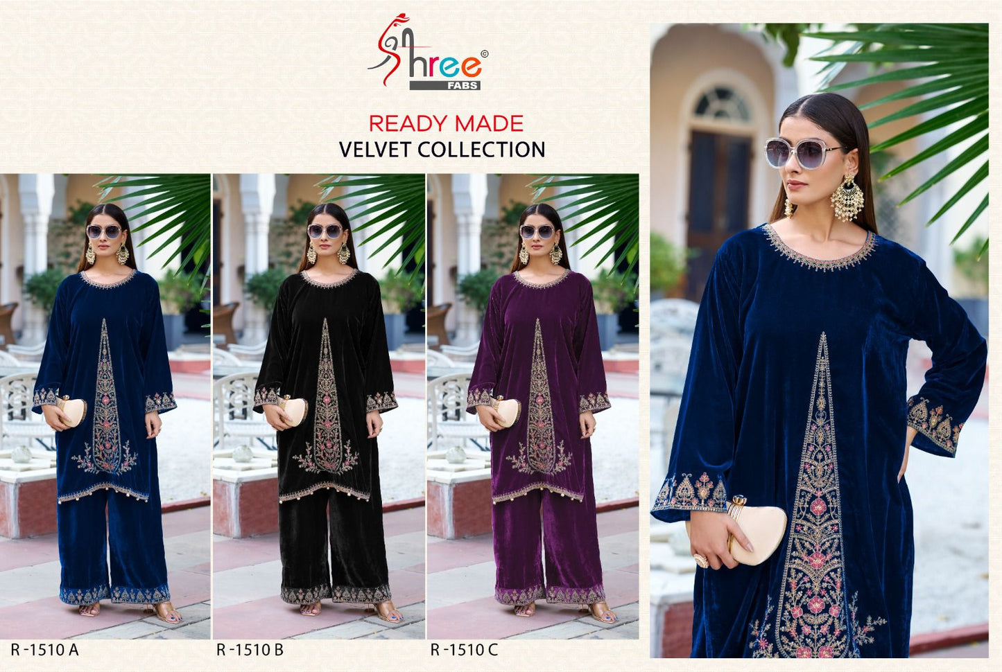 R 1510 Velvet Shree Fabs Co Ord Set Manufacturer Ahmedabad