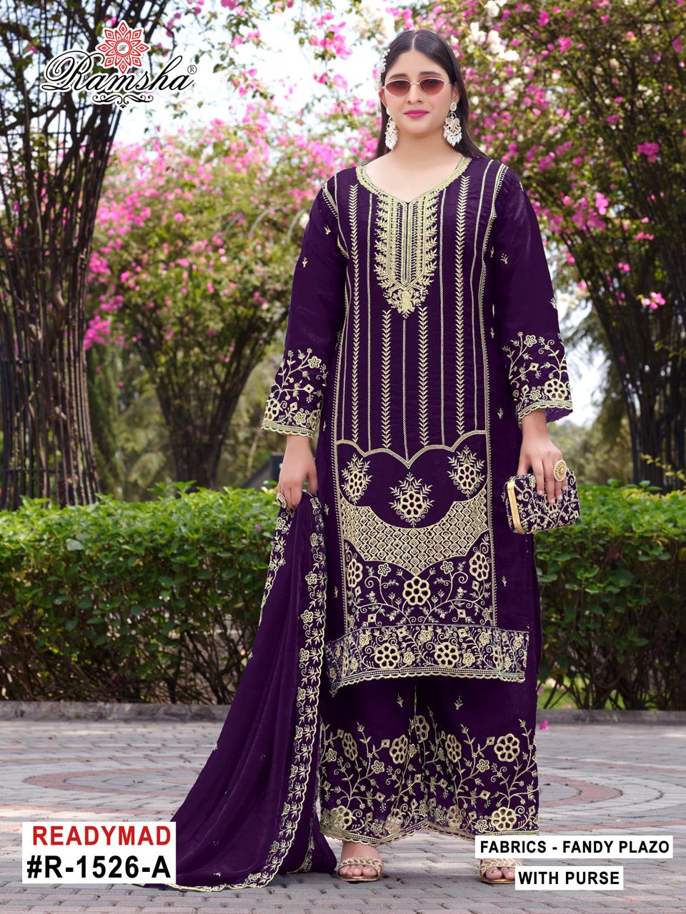 R 1526 Nx Ramsha Fandy Pakistani Readymade Suits Supplier