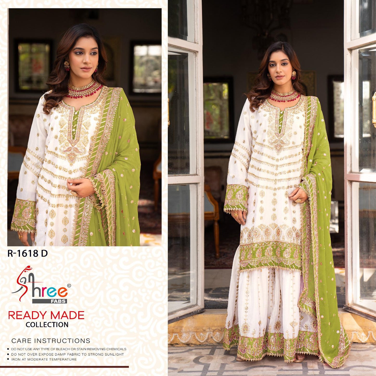 R 1618 Shree Fabs Chinon Pakistani Readymade Suits Supplier Ahmedabad