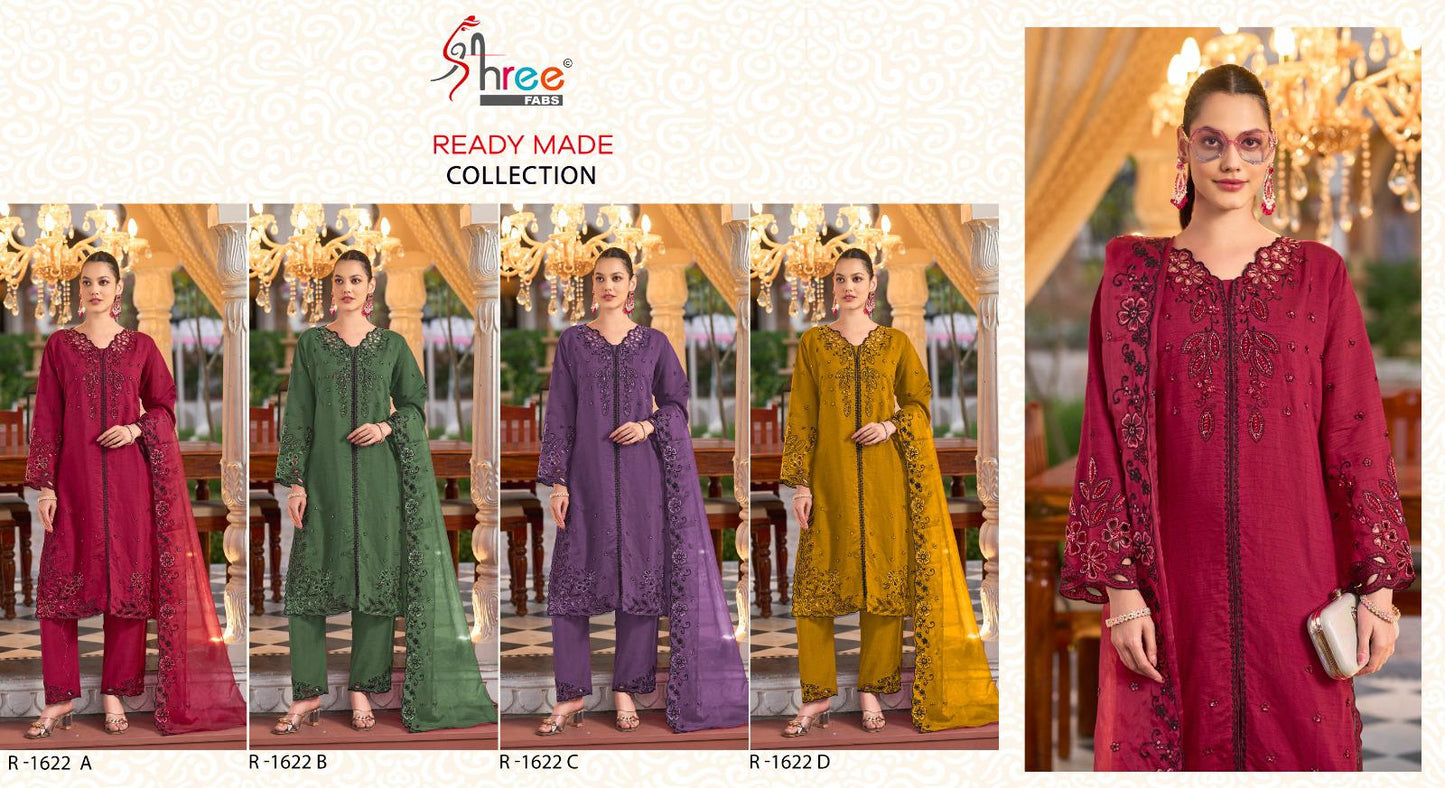 R 1622 Shree Fabs Roman Silk Pakistani Readymade Suits Manufacturer Ahmedabad