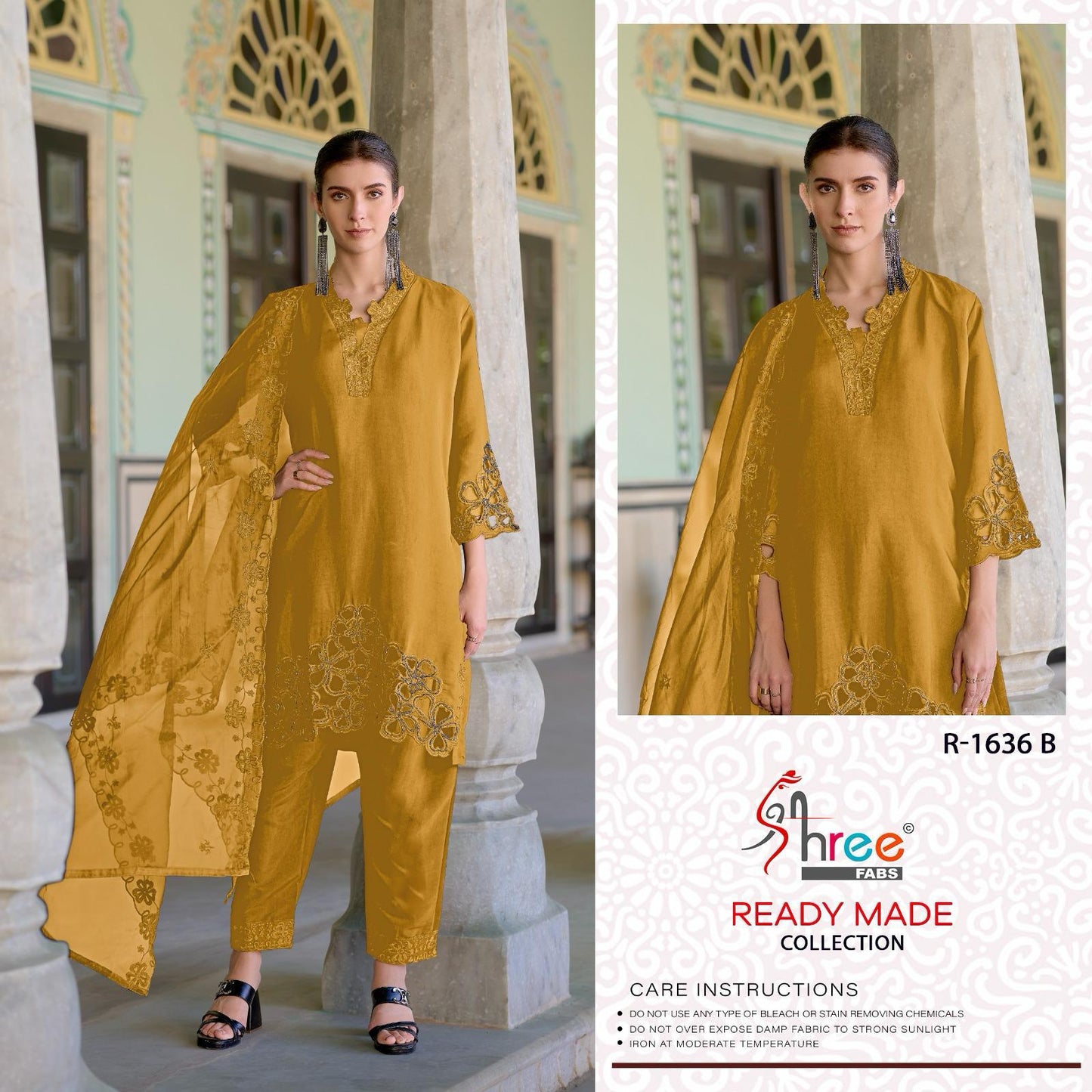 R 1636 Shree Fabs Roman Silk Pakistani Readymade Suits Manufacturer