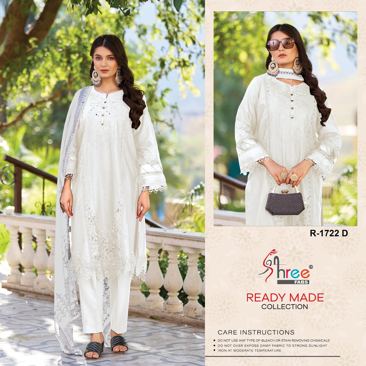R 1722 Shree Fabs Cambric Cotton Pakistani Readymade Suits Manufacturer India
